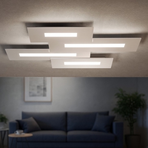 Wally top light plafoniera moderna bianco per soggiorno