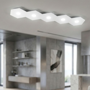 Hexagon top light plafoniera esagonale moderna