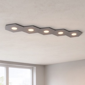 Top light hexagon plafoniera antracite esagonale moderna