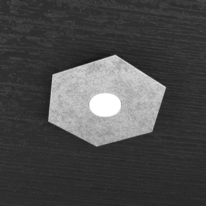 Hexagon top light plafoniera esagonale argento