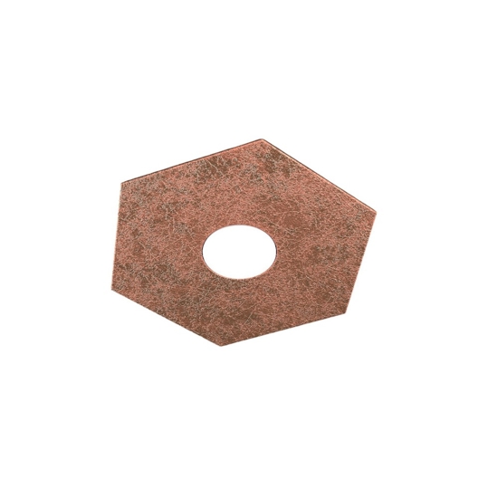 Top light hexagon plafoniera foglia rame esagonale