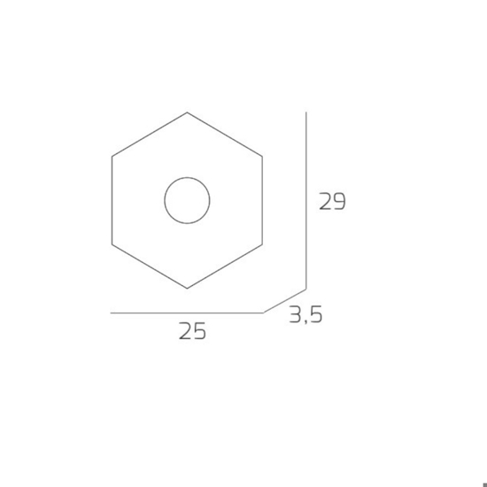 Toplight hexagon plafoniera esagonale grigio antracite