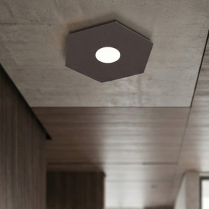 Plafoniera moderna esagonale marrone top light hexagon