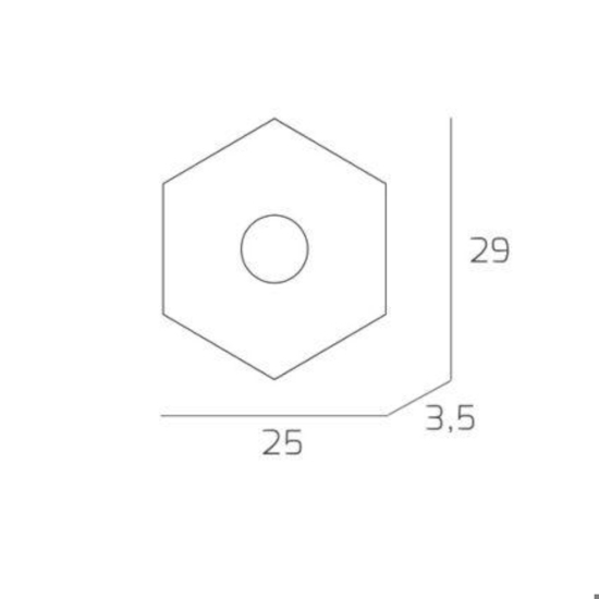 Plafoniera moderna esagonale marrone top light hexagon