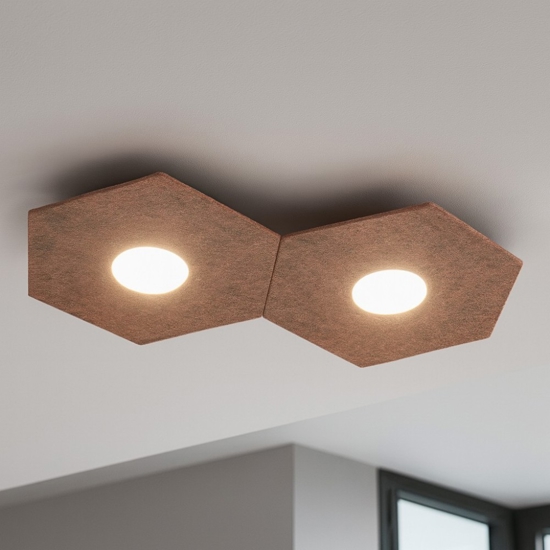 Toplight plafoniera moderna foglia rame