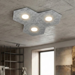 Toplight hexagon plafoniera moderna per cucina argento