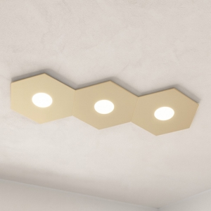 Plafoniera esagonale sabbia top light hexagon