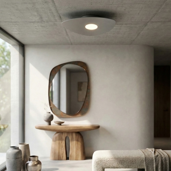Toplight shape plafoniera moderna grigio per cucina