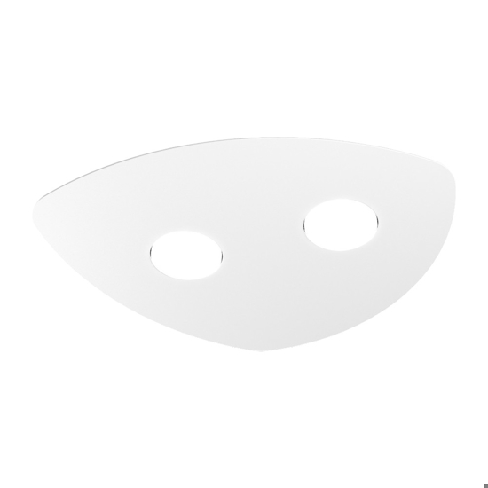 Plafoniera bianca moderna shape top light
