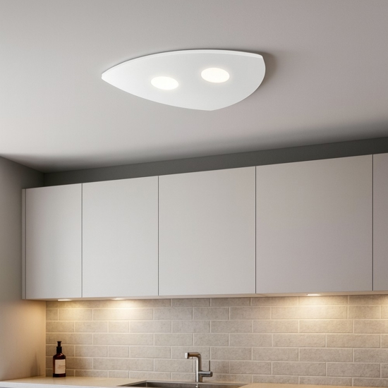 Plafoniera bianca moderna shape top light