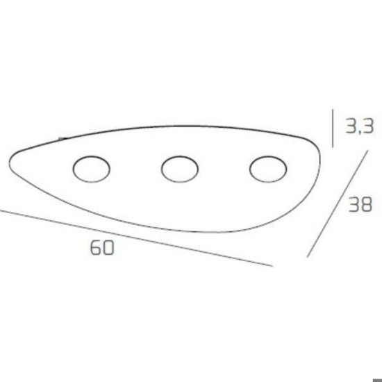 Plafoniera per cucina bianca shape toplight