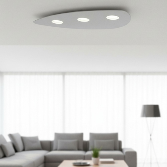 Plafoniera da cucina grigia 3 luci moderna