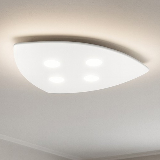 Plafoniera per cucina moderna bianca shape toplight 4 luci