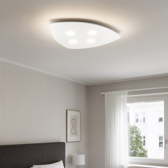 Plafoniera per cucina moderna bianca shape toplight 4 luci