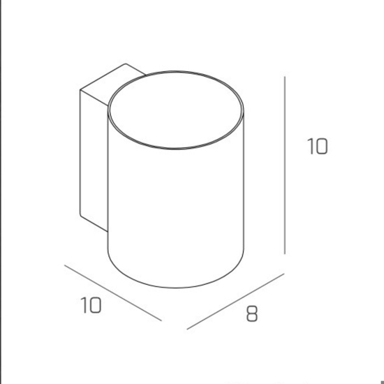Applique led 2 luci metallo bianco moderna per interni