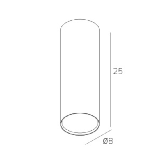 Faretto da soffitto cilindro grigio per cucina