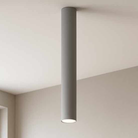 Faretto da soffitto grigio rotondo per interni