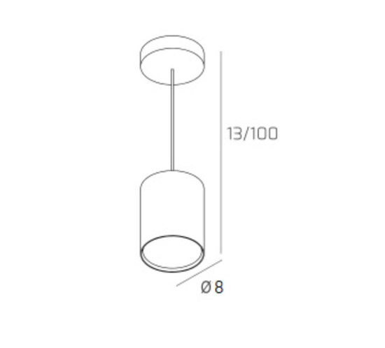 Lampada a sospensione cilindro corto bianco pendente per bagno