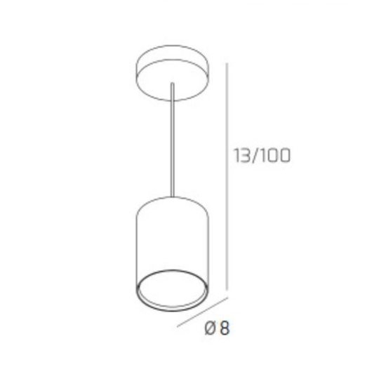 Lampada a sospensione per cucina moderna cilindro corto sabbia