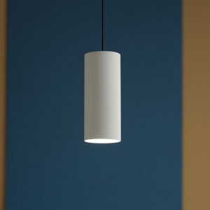 Lampada a sospensione per isola cucina cilindro metallo bianco top light