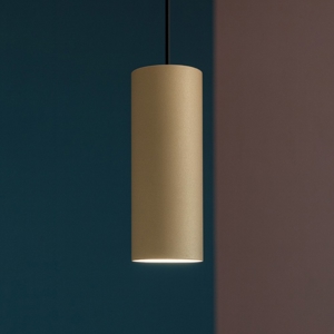 Lampada a sospensione per isola cucina cilindro colore sabbia top light