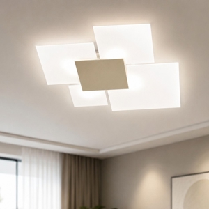 Toplight upgrade sabbia plafoniera moderna vetro bianco