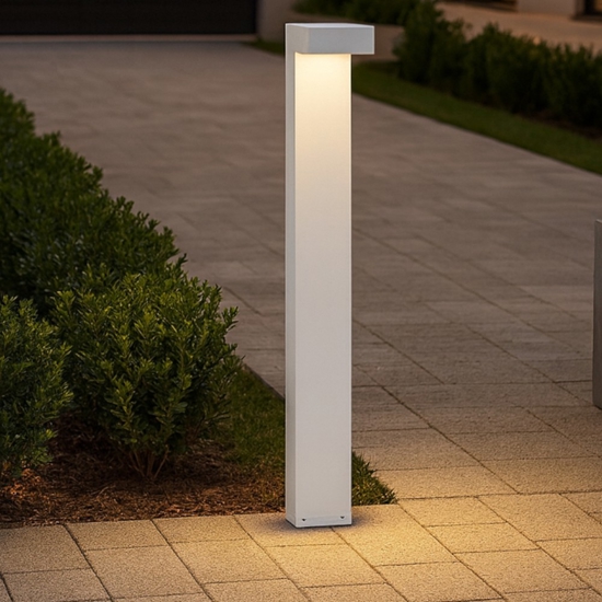 Ideal lux sirio pt2 lampione da giardino 80cm bianco
