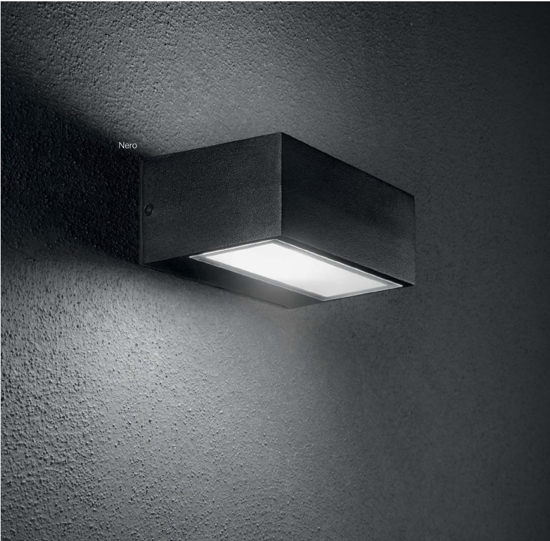 Twin ap1 ideal lux applique da esterno ip44 grigio antracite rettangolare
