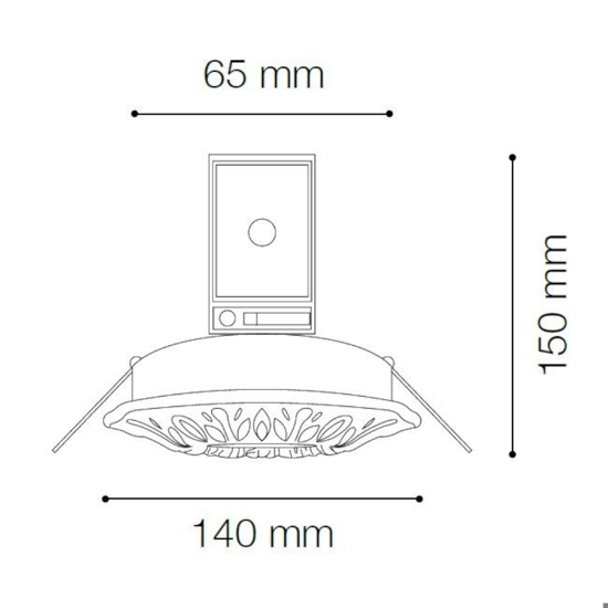 Polka fi ideal lux faretto da incasso brunito classico per controsoffitto