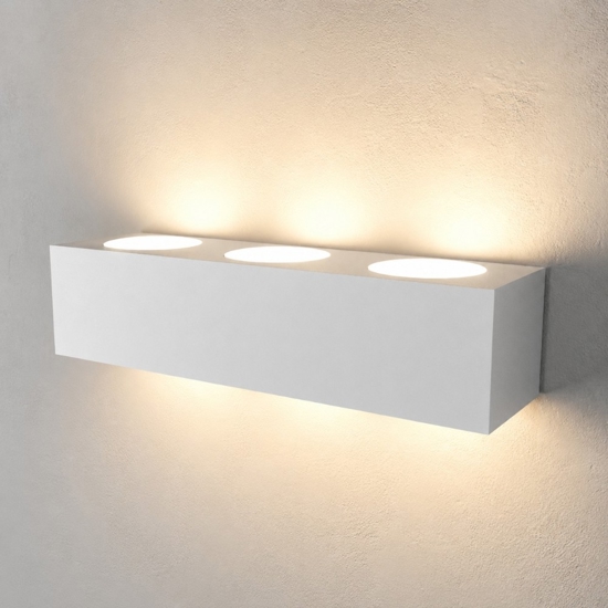 Grande applique bianco moderna da parete rettangolare