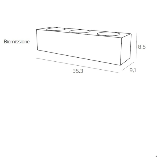Grande applique bianco moderna da parete rettangolare