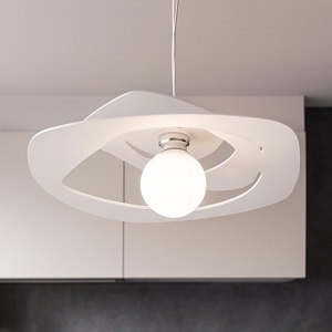 Toplight warped 65cm lampadario per cucina moderna bianco
