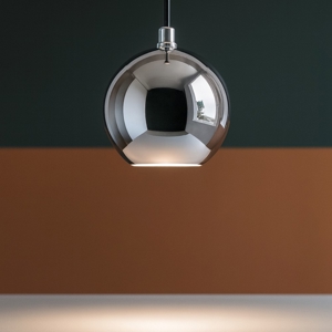 Lampada a sospensione per penisola design sfera cromo mrjack ideal lux sp1 big