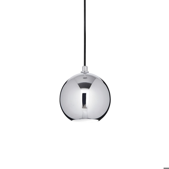 Lampada a sospensione per penisola design sfera cromo mrjack ideal lux sp1 big