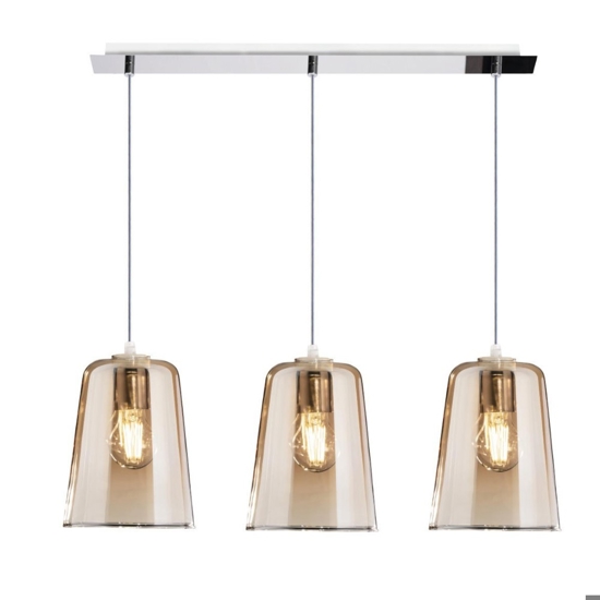 Lampadario moderno vetri ambra per soggiorno shaded toplight