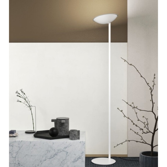 Piantana lampada da terra moderna grigio top light