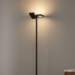 Lampada da terra moderna nera luci orientabili top light