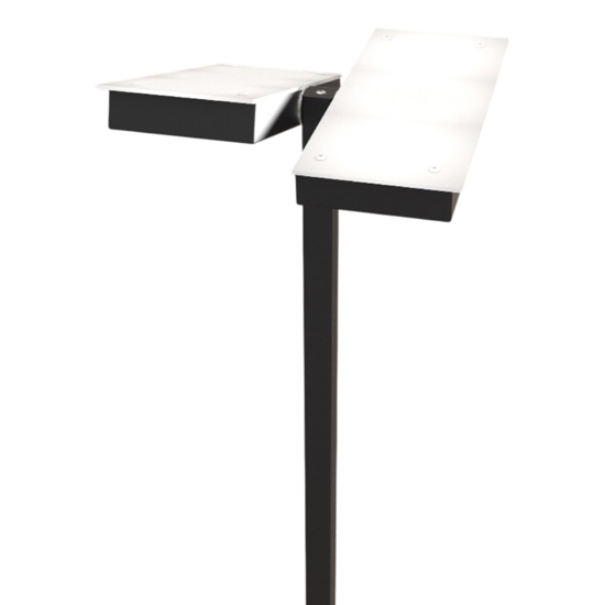 Lampada da terra moderna nera luci orientabili top light