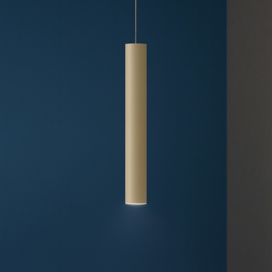 Lampada cilindro a sospensione sabbia per isola cucina toplight