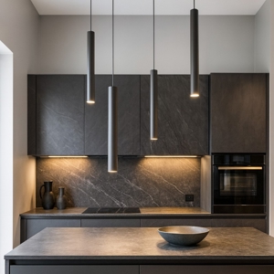 Lampadario da cucina cilindri antracite