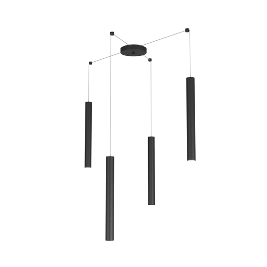 Lampadario da cucina cilindri nero top light round