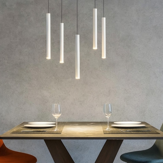 Top light round tube lampadario cilindri bianchi per salotto