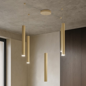 Toplight round tube lampadario sabbia per soggiorno moderno