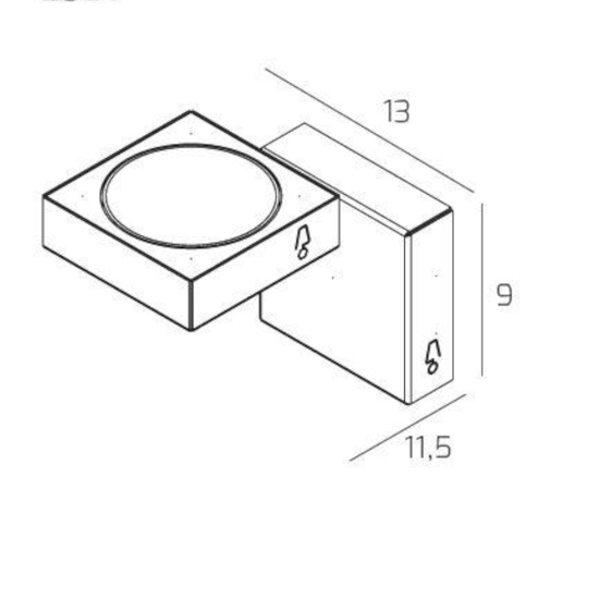 Applique da parete antracite toplight up componibile