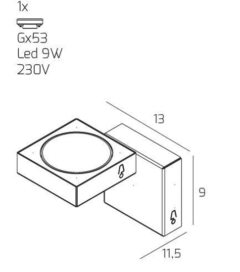 Toplight up applique da parete assemblabile sabbia moderna