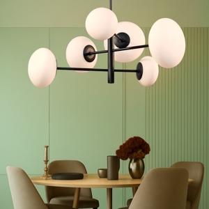 Lampadario design moderno per soggiorno nero