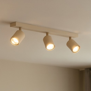 Toplight plafoniera moderna tre luci orientabili sabbia