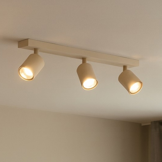 Toplight plafoniera moderna tre luci orientabili sabbia