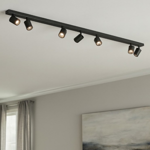 Plafoniera moderna toplight nero 7 faretti led orientabili