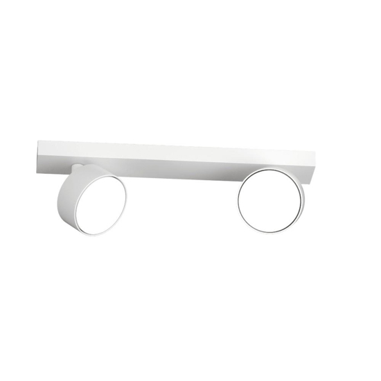 Plafoniera bianca con due luci led orientabili toplight